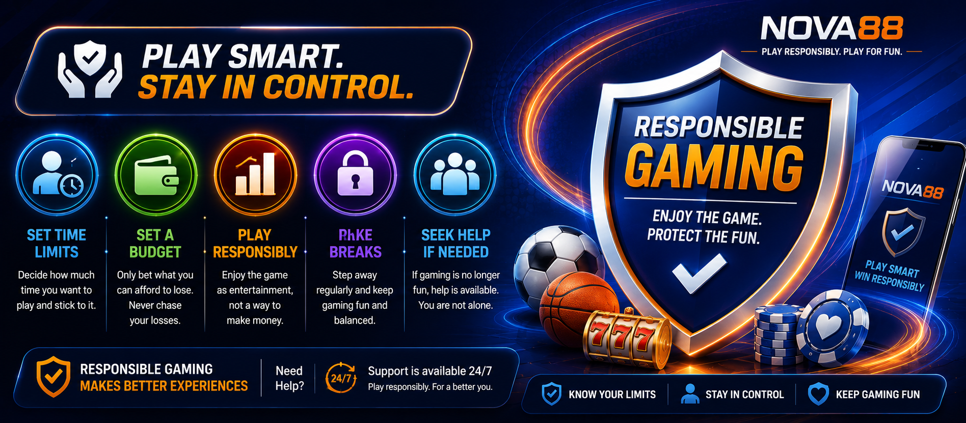nova88 sports bet responsible gaming